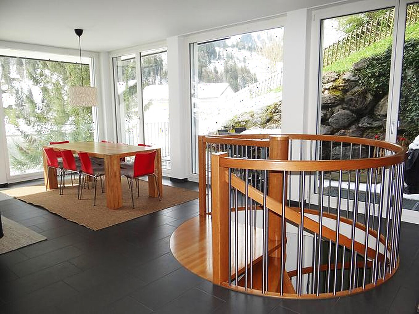 Living room and staircase